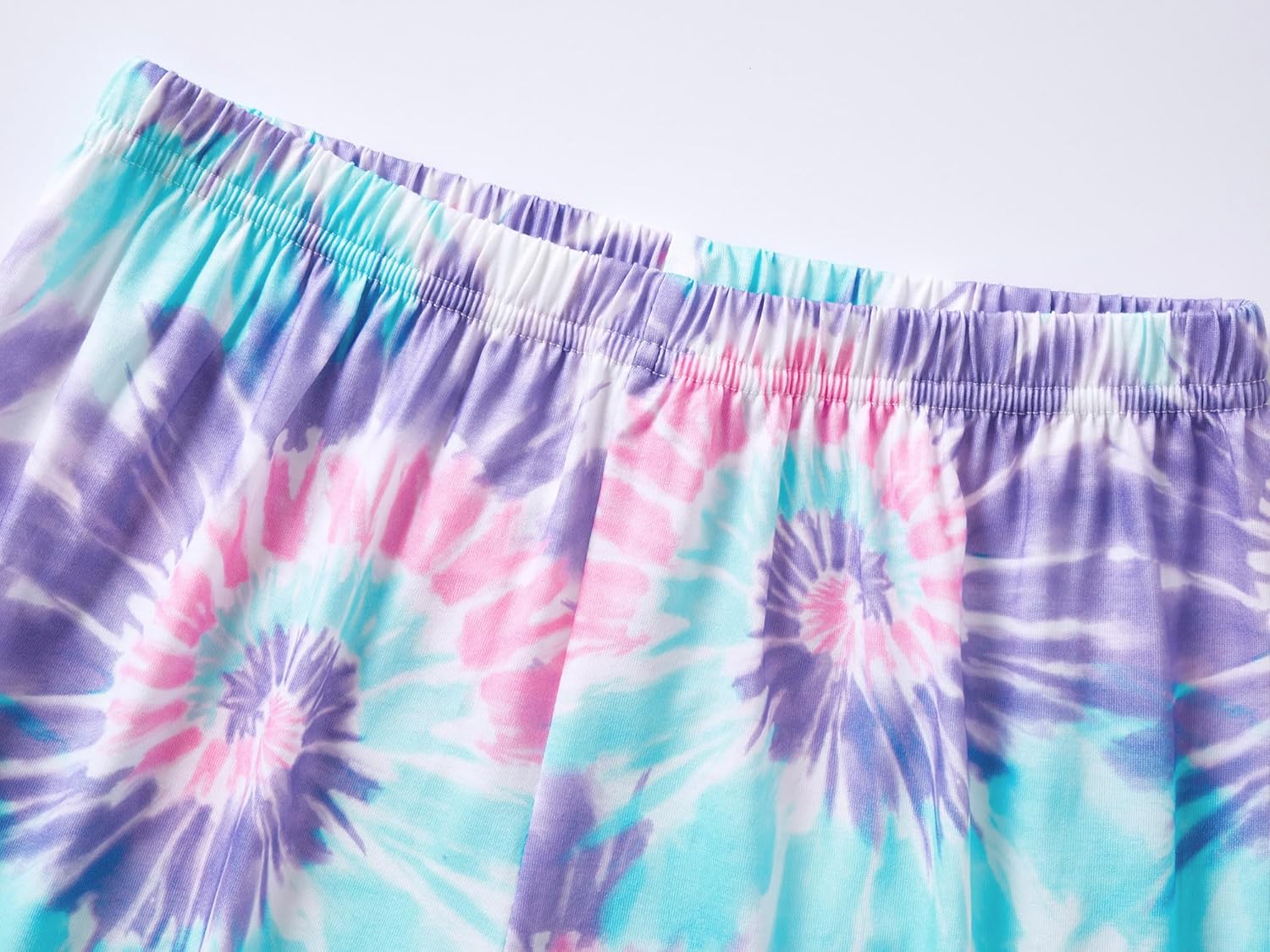 Topgal Little & Big Girls Long Sleeves & Pants Tie Dye Tropical Flowers Leaves Pajamas Kids PJ Set Sleepwear Size 6-18 - Image 6