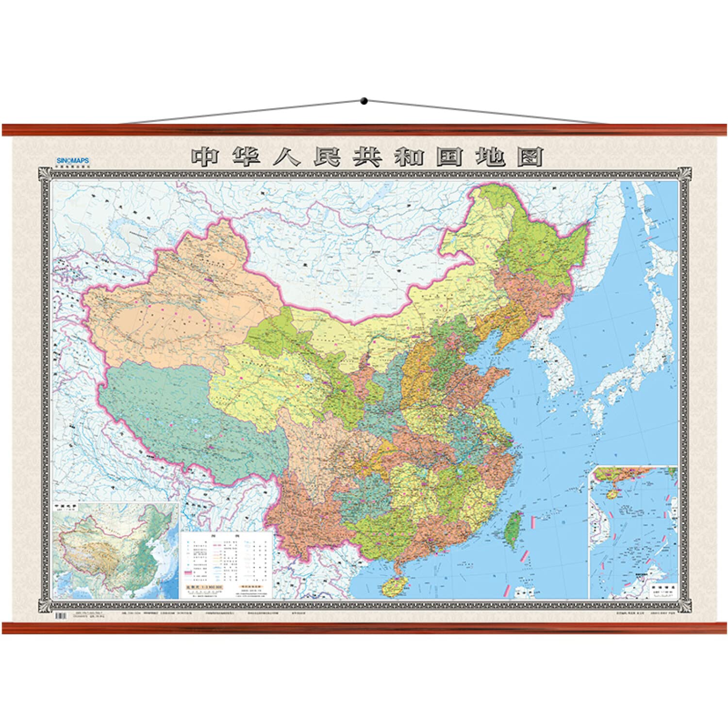 Carte de Chine géante 1,8m sans raccord pour une clarté visuelle absolue