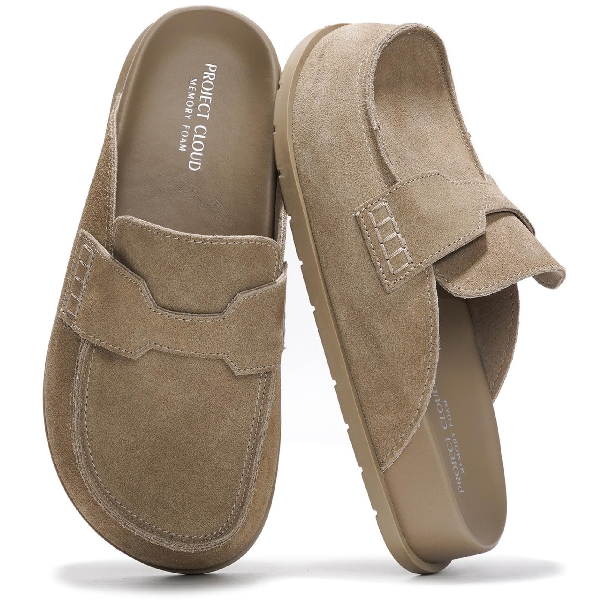 100% Genuine Leather Slip-On Womens Clogs Mules for Women