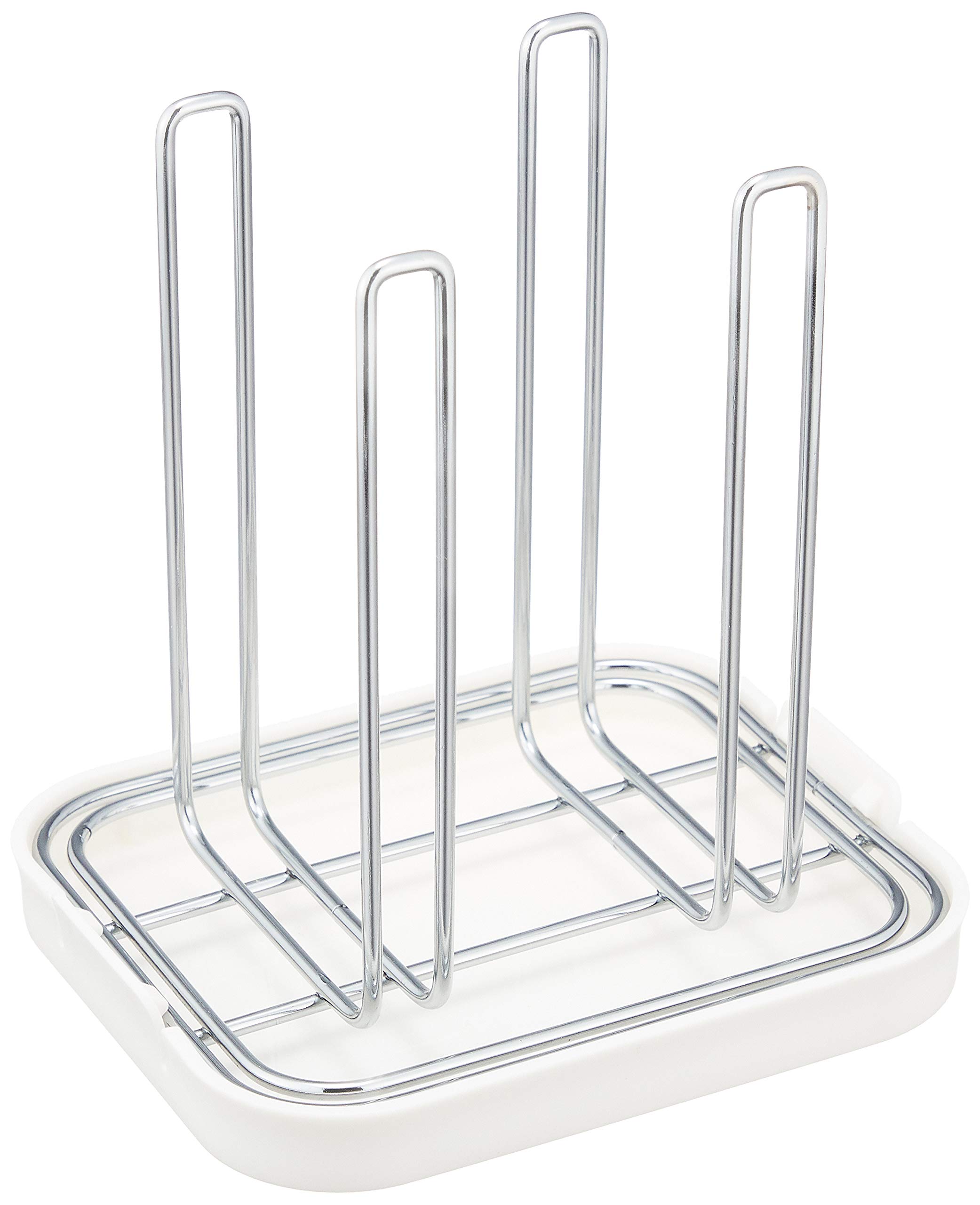 Pearl Metal HB-495 Simple Storage Plastic Bottle Glass Stand, White