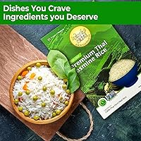 Vista 3 de 5 libras (LBS) de arroz jazmín tailandés Hom Mali premium Aprobado por chefs profesionales Marca Four Elephants Instrucciones de cocina