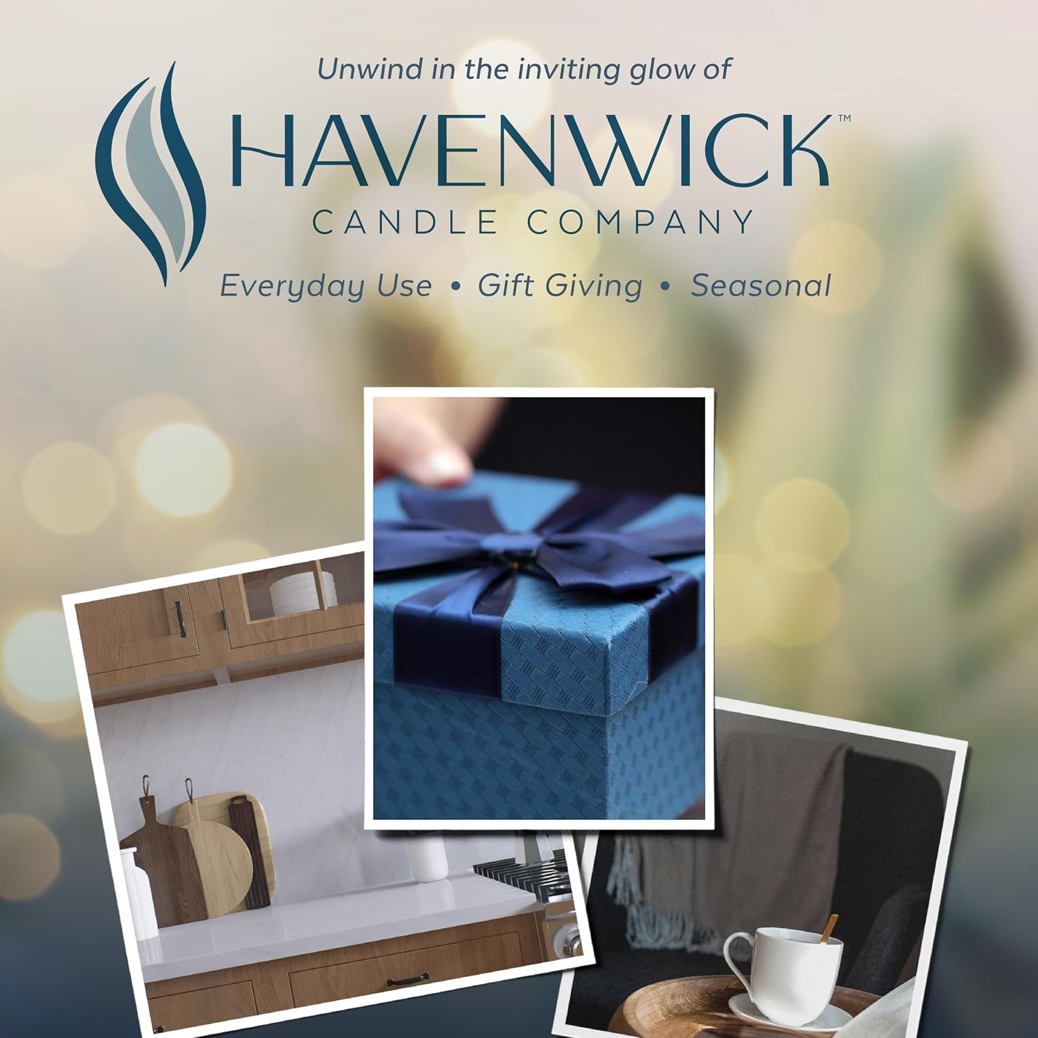 Havenwick Moonlit Reflection Soy Candle Long-Lasting, 22 oz Jar