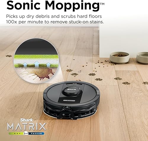 Miniatura 3 de Shark Matrix Plus - Robot aspirador y trapeador 2 en 1 con trapeador sónico, limpieza matriz, mapeo del hogar, base autovaciante sin bolsa, control