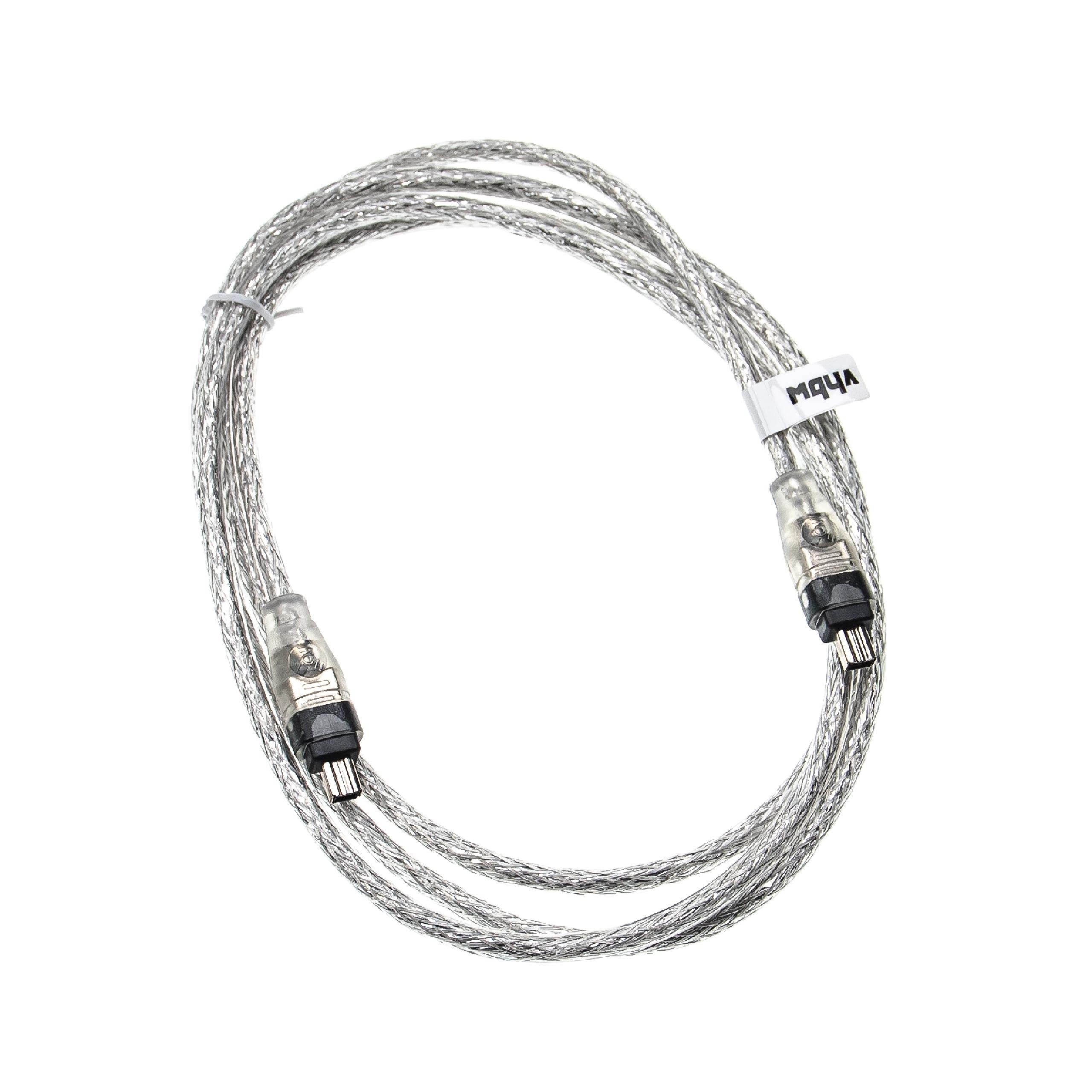 vhbw cavo FireWire per dispositivi FireWire, per il collegamento a per es. un computer - IEEE 1394, 4 pin a 4 pin, 2m