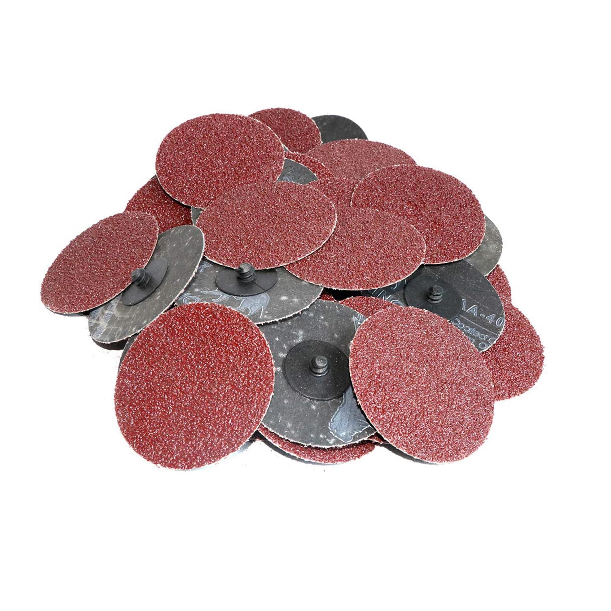 MiJunHD 25Pcs 3inch 75mm Quick Change Sanding Discs, 60Grit Sandpaper Grinding Disc for Surface Finish Grind Polish Burr Rust Paint Removal