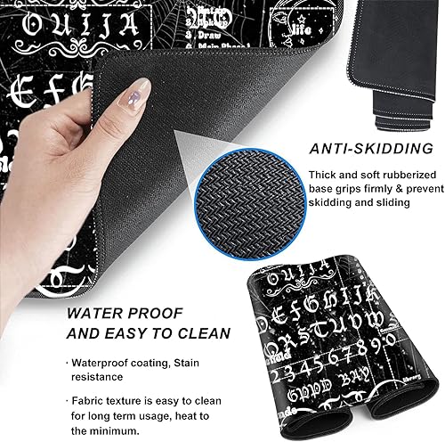 Miniatura 3 de Tapete de juego de cartas cosido para MTG Playmat, para juego de mesa de juego de cartas coleccionables con zonas y respaldo de goma antideslizante