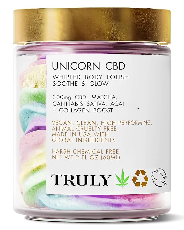 Truly Beauty Unicorn Whipped Body Polish with Chia Acai and Rose - with Shea for Women Body Butter