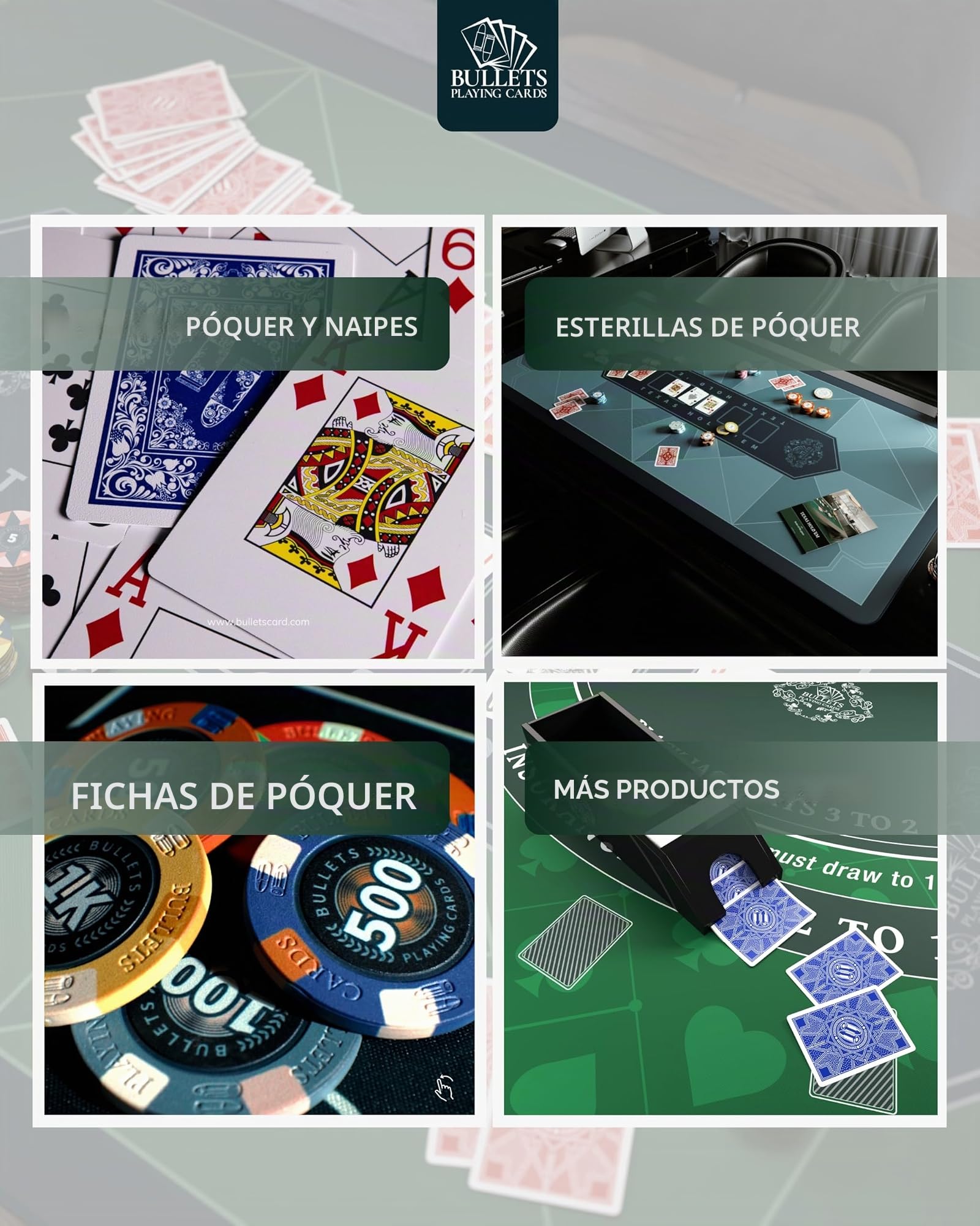 juego de póquer Richie Deluxe, estuche de póquer con 300 fichas de póquer de cerámica con valores impresos, instrucciones de póquer, botones del crupier y cartas de póquer de plástico Bullets