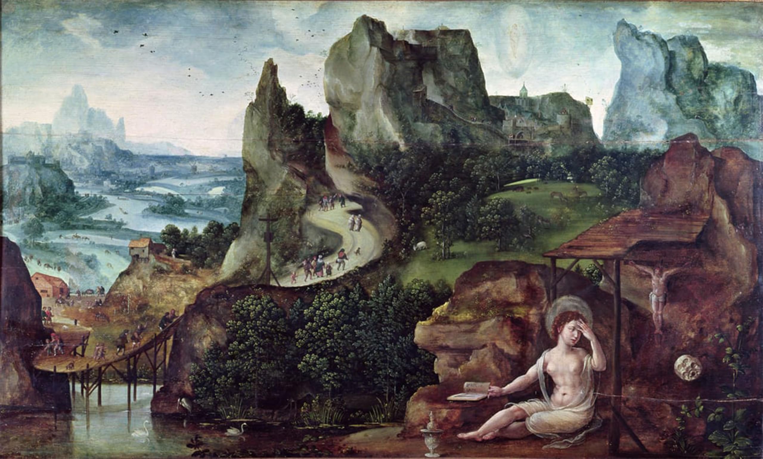 Peintures Marie-Madeleine Joachim Patinir art mural qualite - 5
