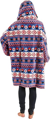 Miniatura 5 de Catalonia Classic Manta de gran tamaño con capucha de felpa, regalo para mujeres, hombres, novia y mamá