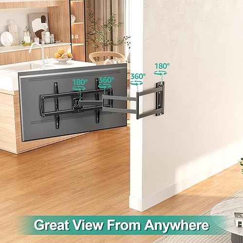 Miniatura 3 de MOUNT PRO Soporte de pared para TV de brazo largo para la mayoría de televisores de 42 a 75 pulgadas, extensión de 37.9 pulgadas de largo, soporte
