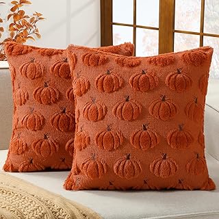 Softalker Fall Decorative Throw Pillow Covers 18 x 18 Inch Set of 2, Tha...