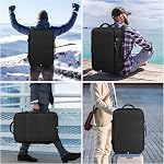 Sac à dos de voyage pour les hommes Femmes Sac à Dos pour ordinateur portable 15.6 Inch Vol approuvé Transport sur sac à dos Overnight Business College School Weekender Bagage Daypack, Noir