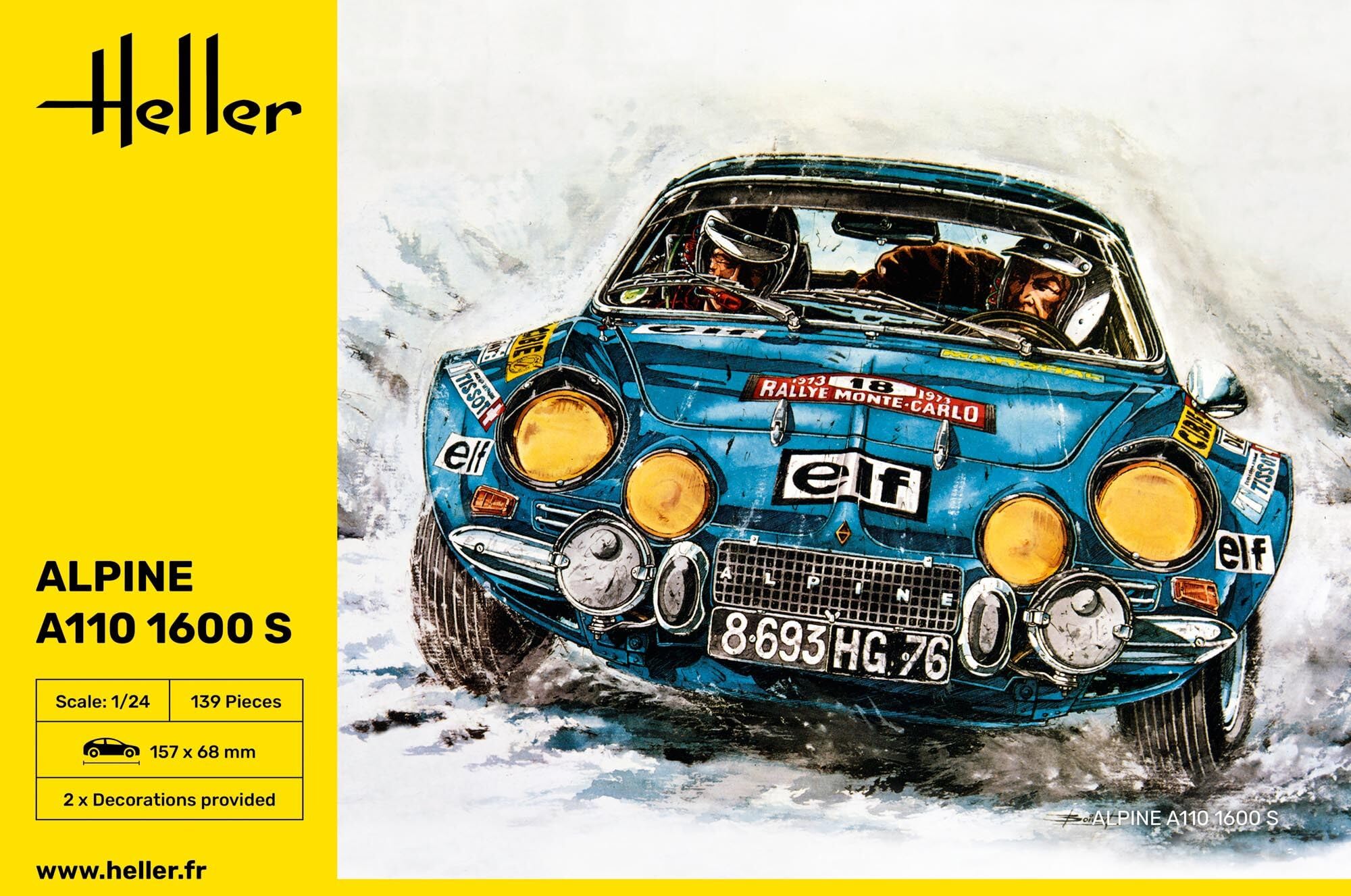 HELLER 1/24 Alpine Renault 1600 MC – Kit Maquette Plastique Complet – Occasion L761