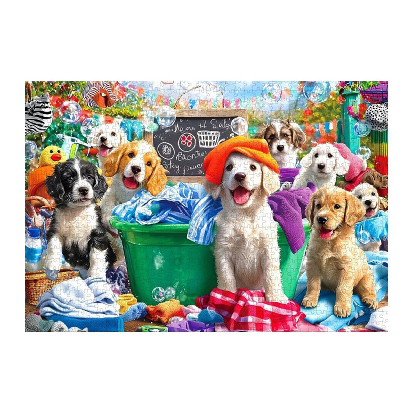Puzzle per Adulti con Soggetto Canino Divertente e Rilassante a Tema | Puzzle da 1000 Pezzi per Adulti con Lettere sul Retro per Attività Familiare per Uomini e Donne e Diver