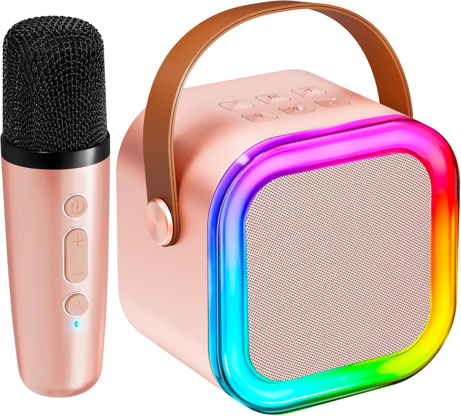 UGMA PRODUCTS® K12【USB-C-Charging ⦗Pink⦘ with 1 Mic】 Kids Karaoke Microphone Wireless Bluetooth Speaker with RGB LED Lighting for Kids (B0DHH7DYTQ) Amazon Price History, Amazon Price Tracker