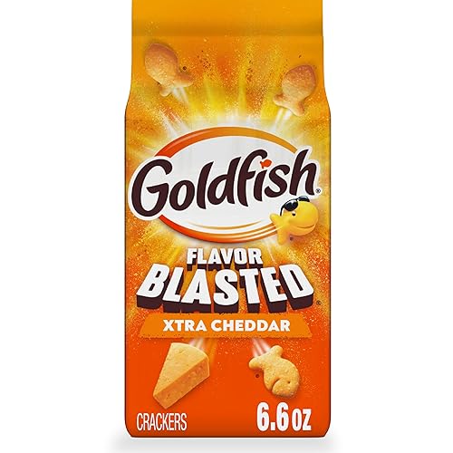Miniatura 18 de Pepperidge Farm Goldfish Flavor Blasted Cheddar Jack'd Crackers, bolsa de 6.6 onzas
