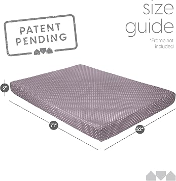 Milliard Memory Foam Futon Mattress Full Size (Frame Not Included) (Grey)