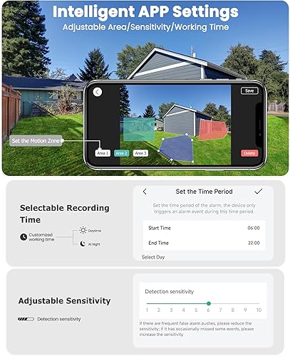 Miniatura 8 de Cámaras de seguridad solares inalámbricas para exteriores, paquete de 2 cámaras de seguridad de 3 MP inalámbricas para exteriores, cámara WiFi de