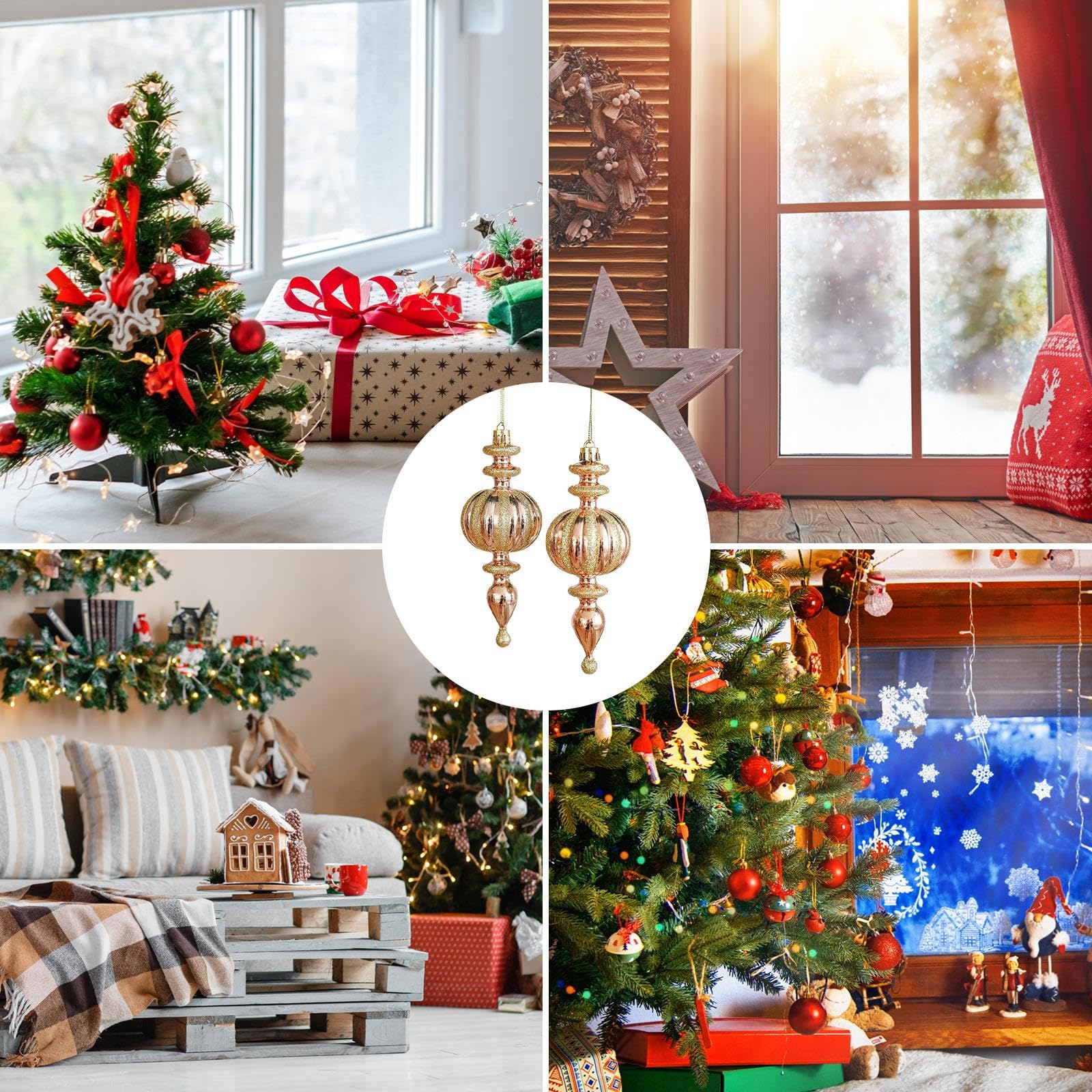 Vintage Weihnachtsbaumspitze Aus Samt, 28cm, Rot/braun - Elegante Baumspitze Für Die Festtagsdekoration