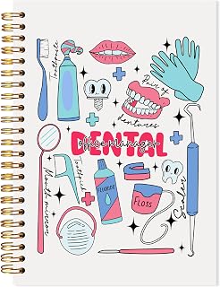 LADOCK Dentist Medical Spiral Notebook, Dental Assistant Hygienist Gifts Journal, Dental Office Supplies, Dentist Gifts for Women Men Notebook Journal, 5.5x8.3 Inch
