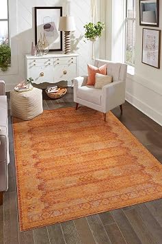 Antik 1115 Klasik Vintage Eskitme Salon Hal s  Turuncu Retro Mutfak Hal s  Tozumaz  nce Makine Hal s