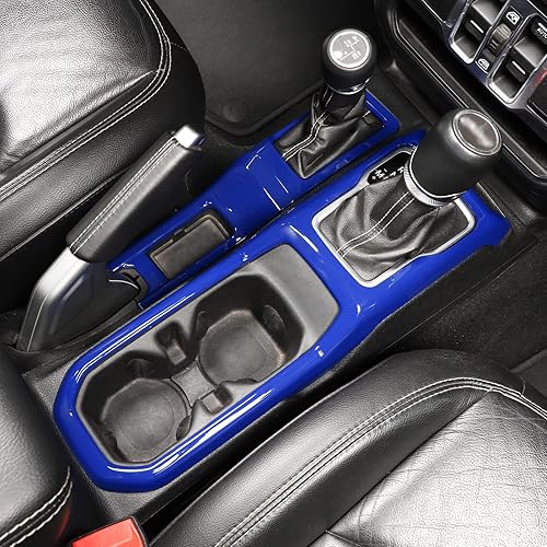 Vista 52 de JeCar Cubierta de panel para palanca de cambios de palanca de cambios de consola central para Jeep Wrangler JL JLU Gladiator JT 2018-2025+ Textura