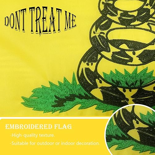 Miniatura 8 de Bradford Bandera de Dont Tread on Me de 4 x 6 pies para exteriores, fabricada en Estados Unidos, bandera bordada de Gadsden resistente con 2 ojales