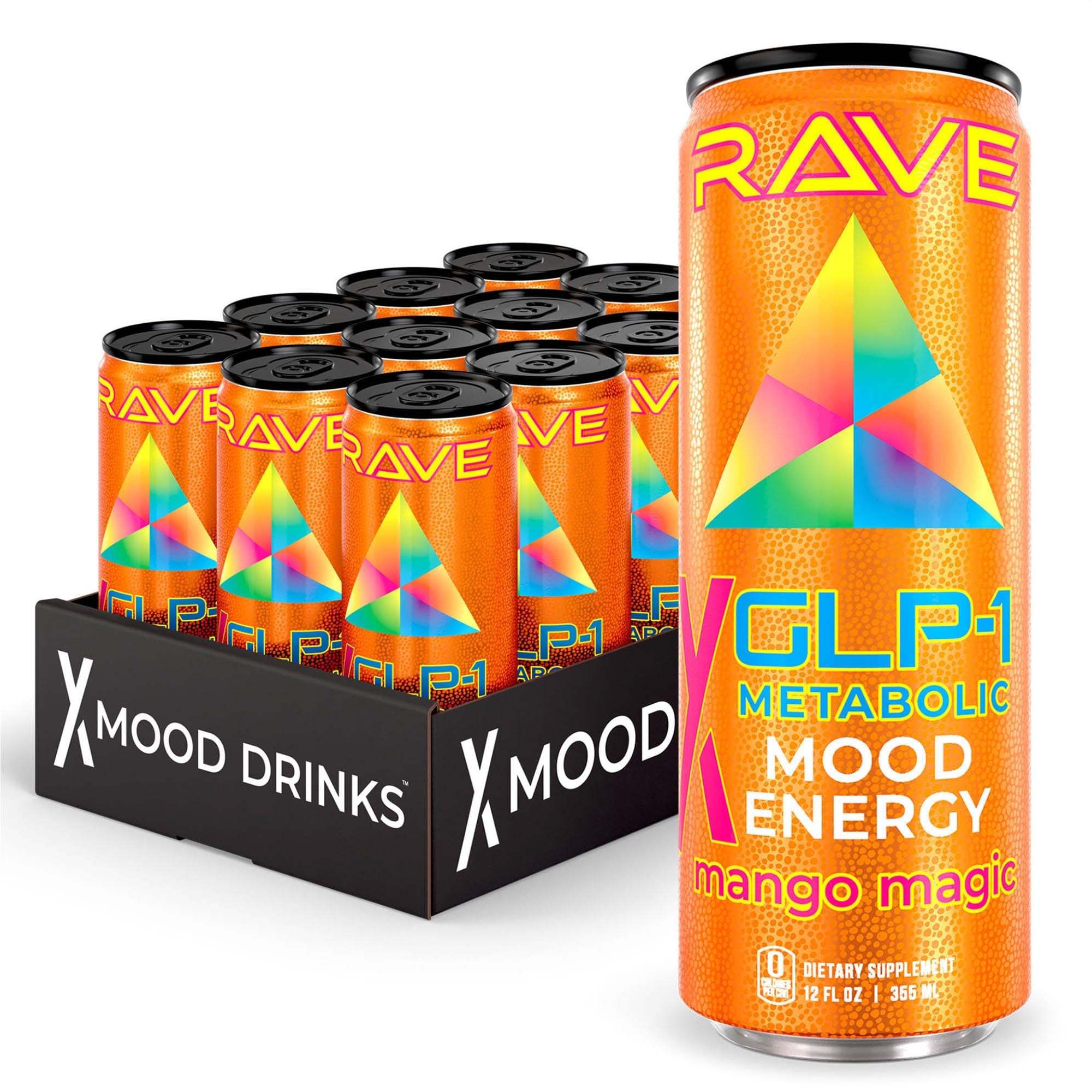 Amazon.com : RAVE GLP-1 Metabolic Energy Drink Boosts GLP-1 Naturally.  Suppress Appetite – Curb Cravings – Balance Blood Sugar & More. With Lemon  Flavonoids, Berberine, Functional Mushrooms, Nootropics & B Vitamins –