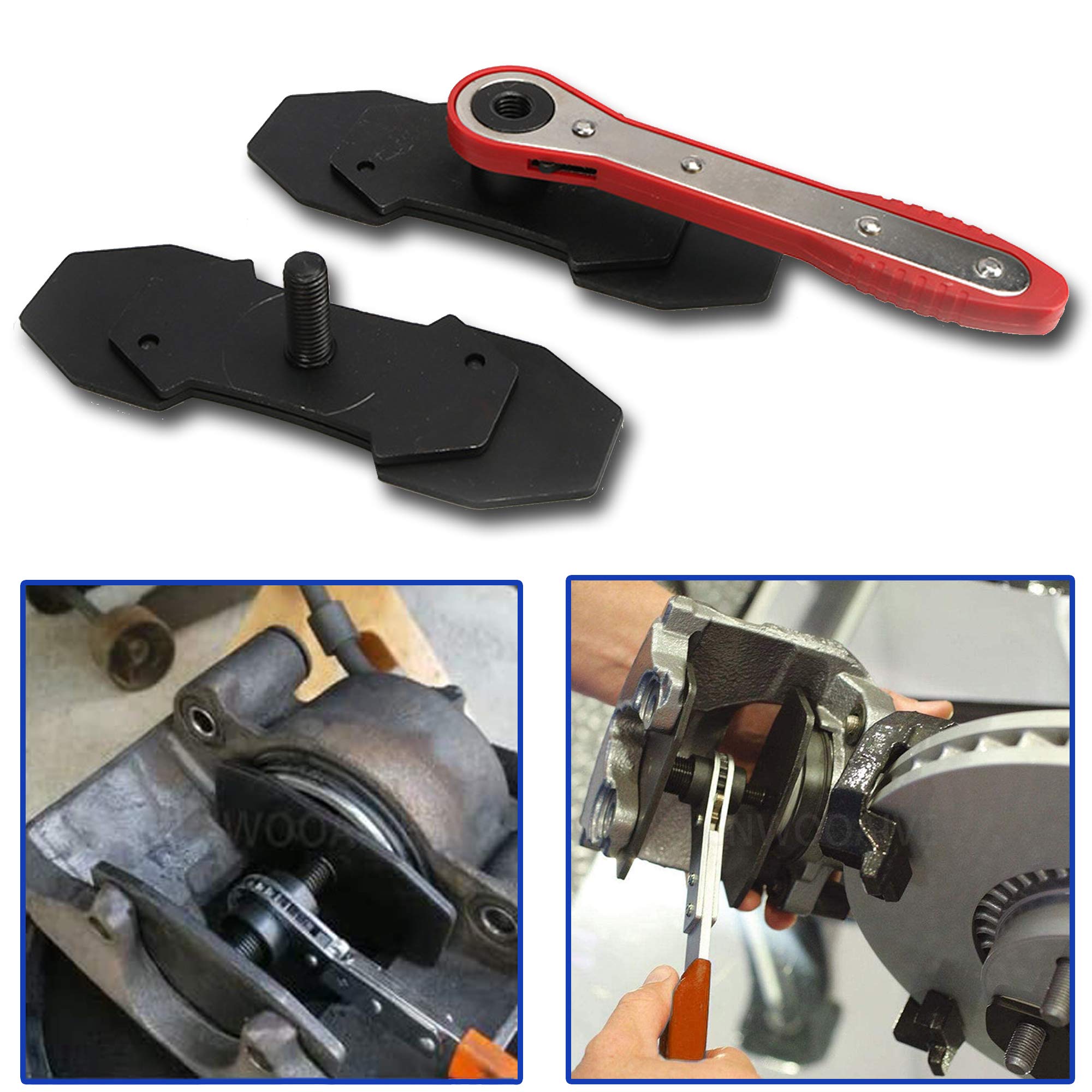 Prensa De Pinza De Freno De Trinquete, Pinza De Trinquete Universal Para Coche, Esparcidor De Almohadilla De Trinquete Para Herramientas De Reparación De Garaje Automóviles, Función De Instrumento