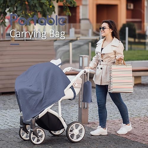 Miniatura 2 de Cherub Funda de lactancia de muselina de privacidad para lactancia materna, nuevo diseño de bolsillo, funda de lactancia materna con bolsa de