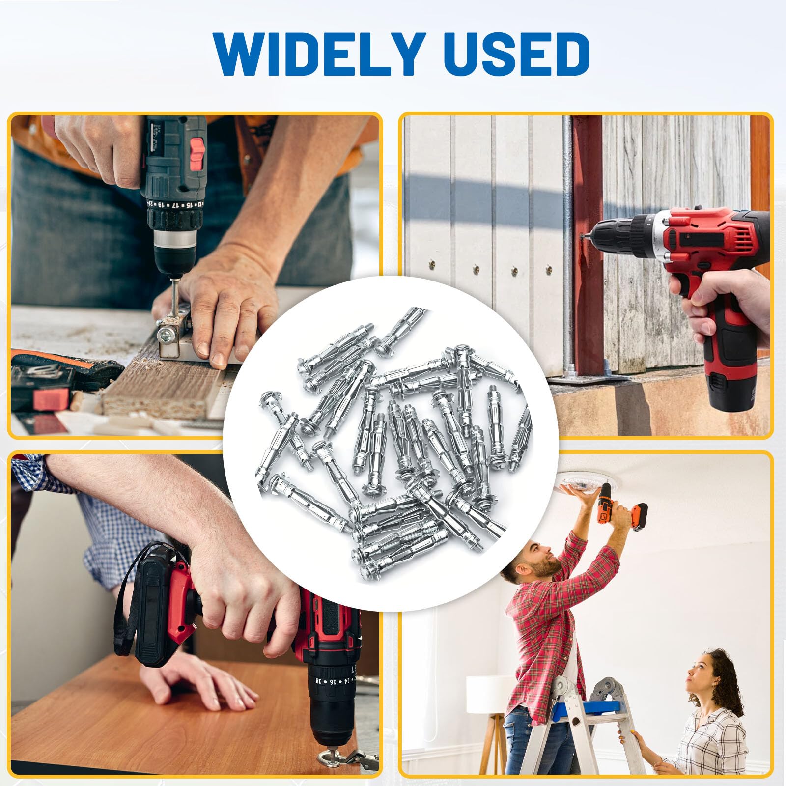 Kit Tasselli Per Cartongesso 36 Pezzi - Dadi Di Espansione Per Pareti Vuote - Pinza Inclusa Per Montaggio Facile - Foto 13