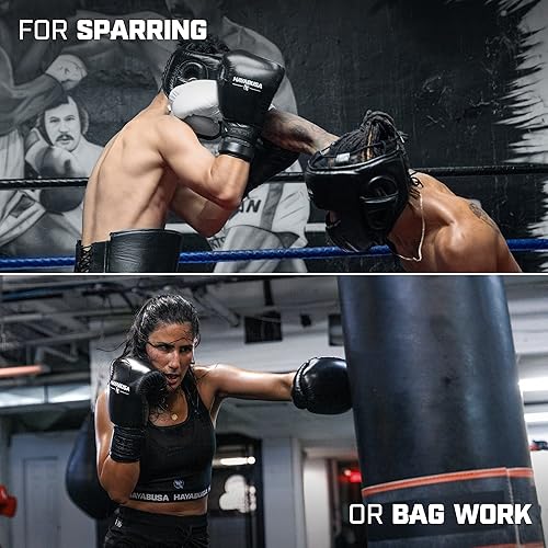 Miniatura 6 de Hayabusa Guantes de boxeo con cordones de cuero profesional para hombres y mujeres