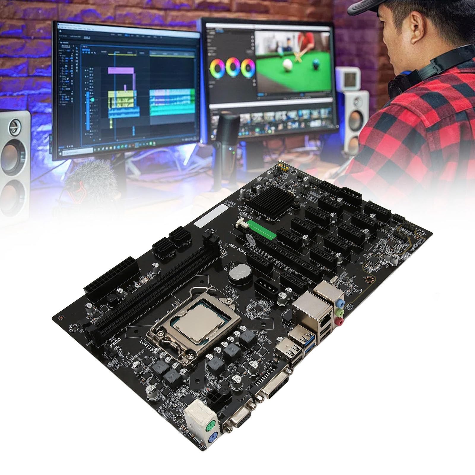 Combo CPU della Scheda Madre, Assemblaggio Fai -da -te Collegare Diverse Periferiche DDR4 da 8G Motorard per PC Office