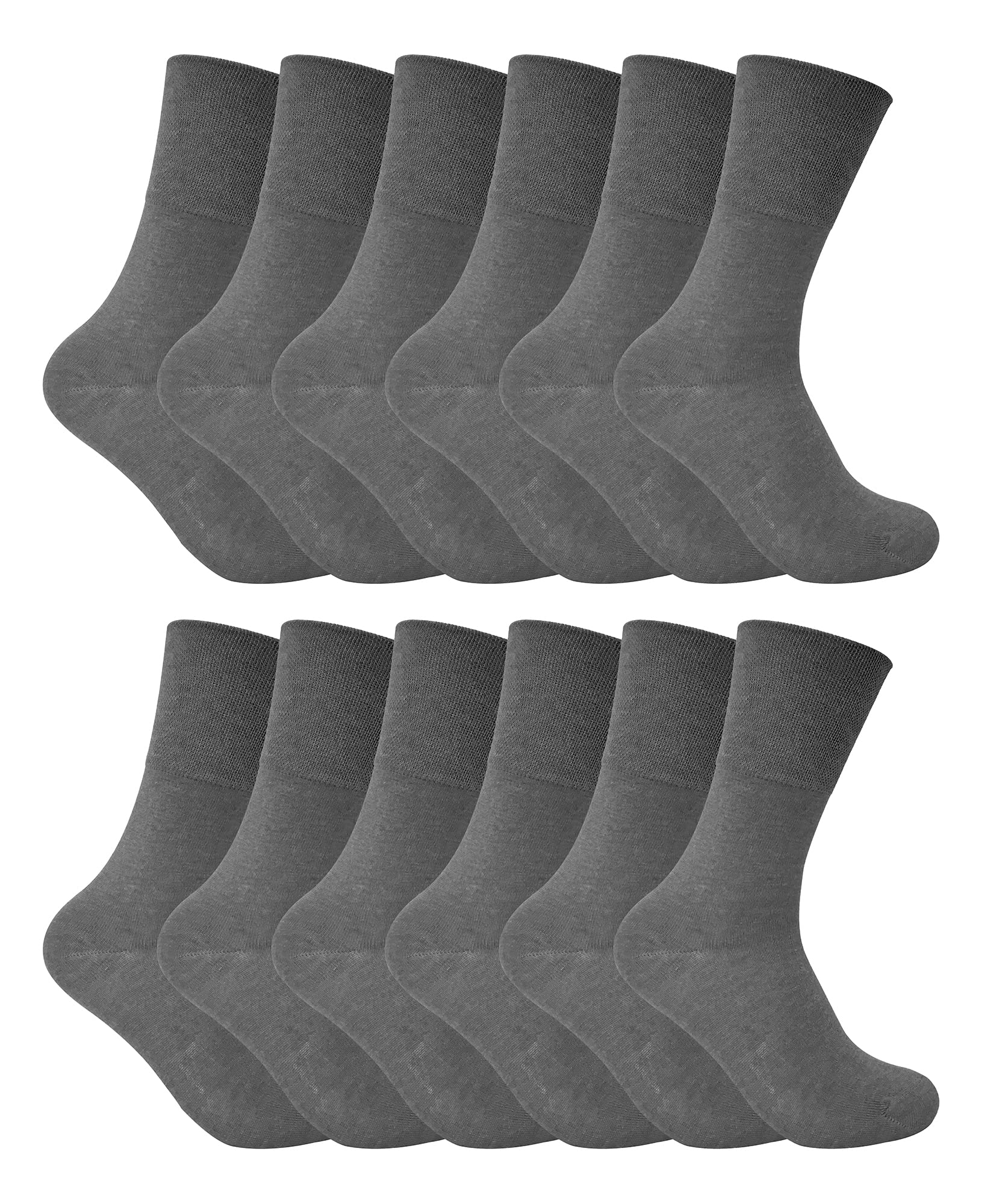 Sock Snob Diabetic Socks - Non Elastic Thermal - 12 Pack - Women's Size 4-8 - Pink