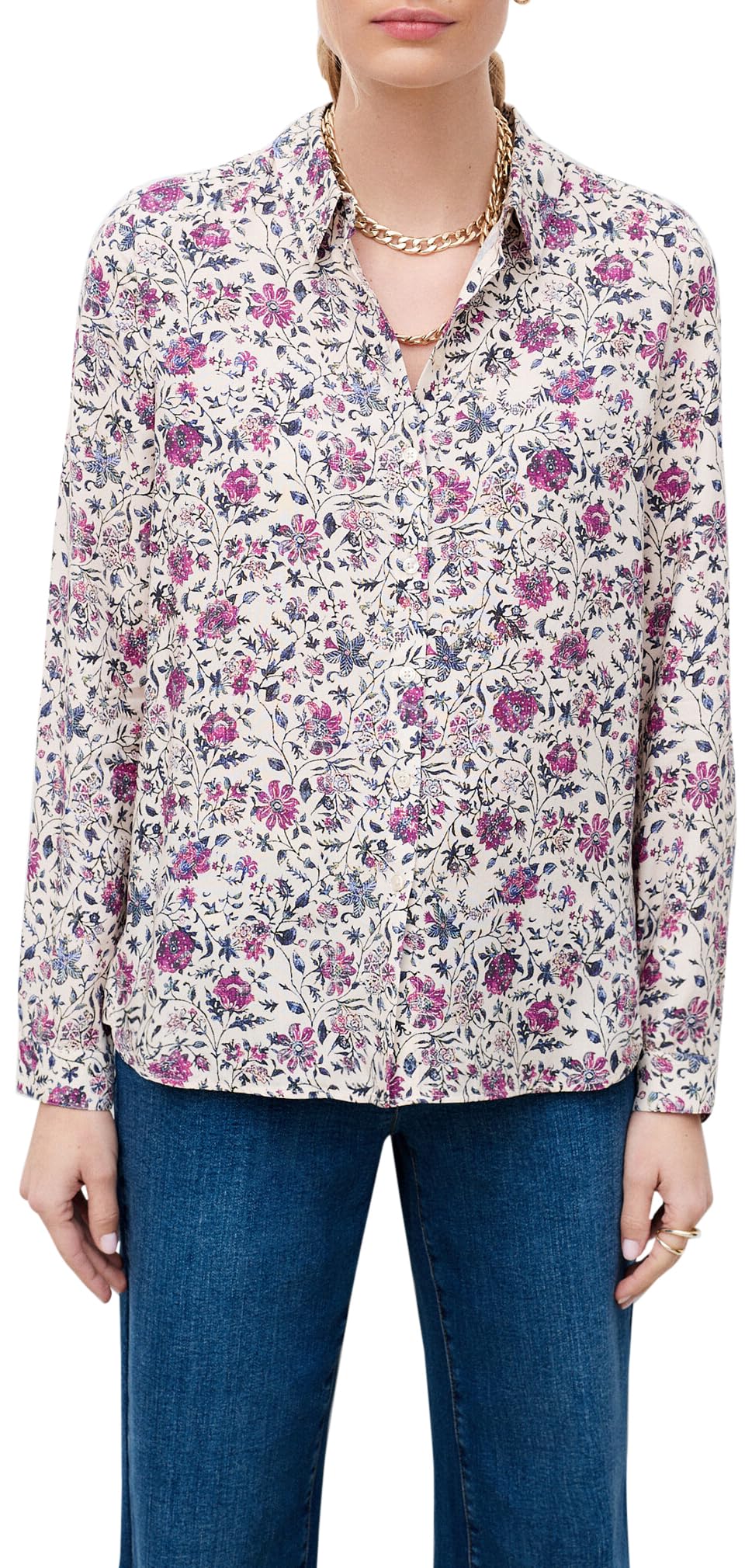 Caroll Blusa 261c-cjessica para Mujer, Crlimp/Pe26/Thistle/Ivory, Talla 8, Crlimp/Pe26/Thistle/Ivory, 36
