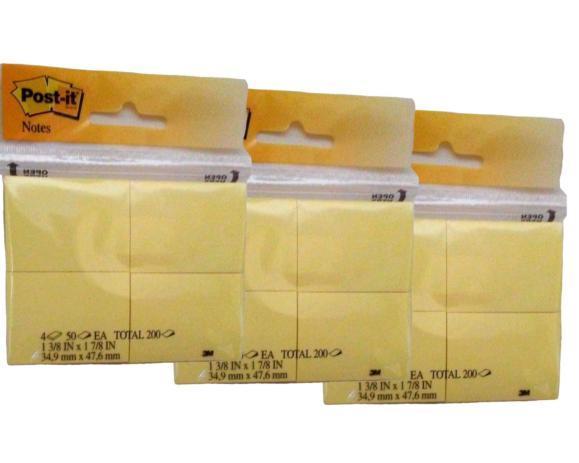 Gelb Post-it Note Pads – 4 Pack – 1 3/8 x 1 7/8