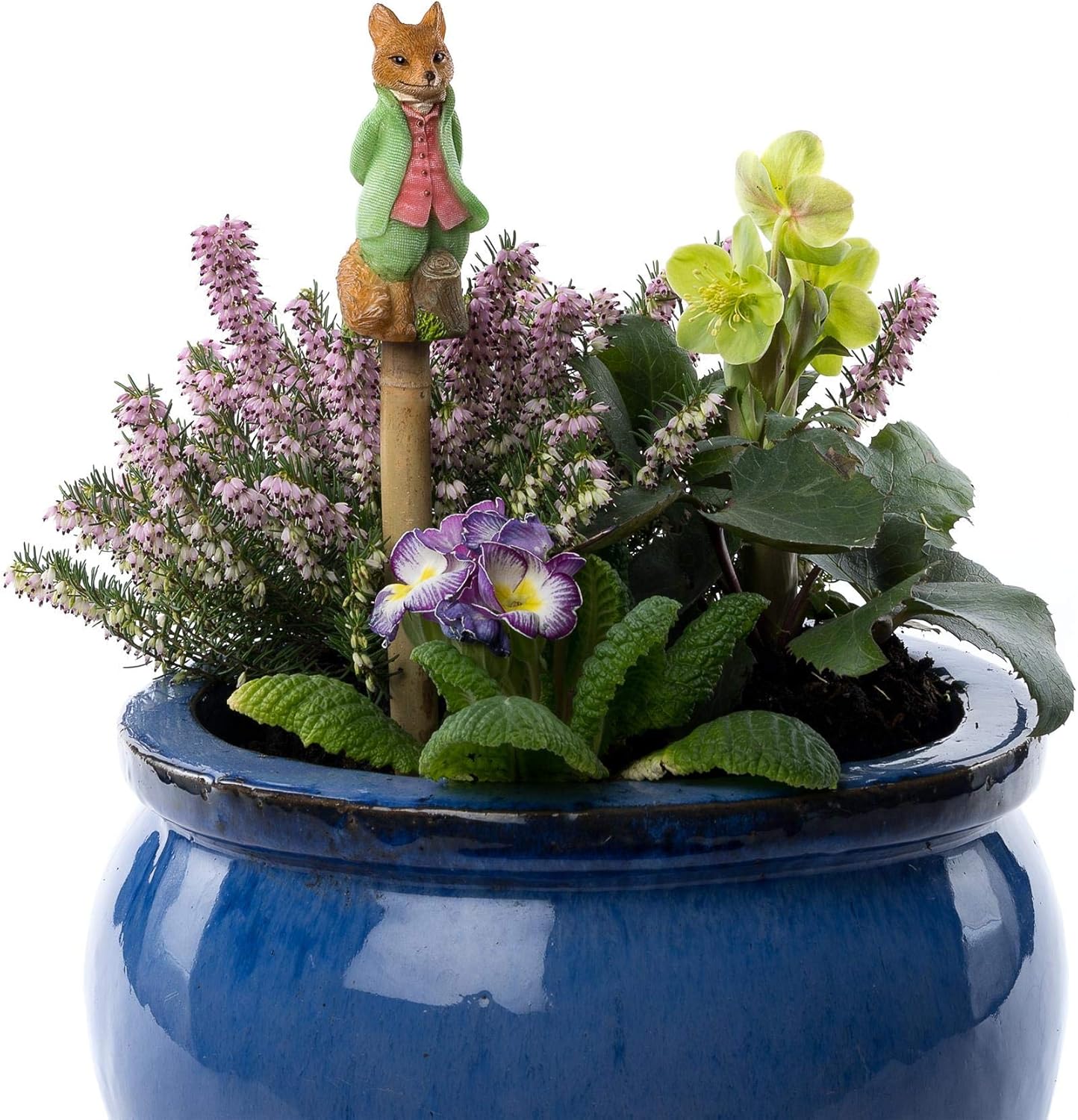 Cane Companions Beatrix Potter Mr Tod Cane or Stake Topper - Handmade Flower Pot Ornament - Yard Art Outdoor Figurine