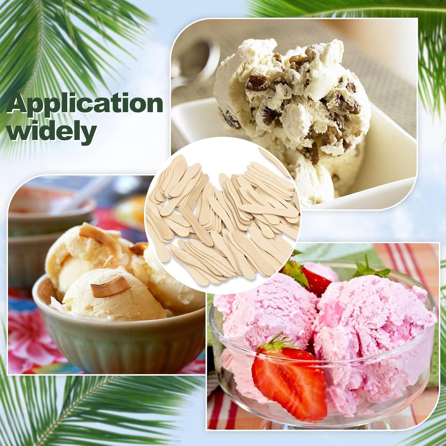 Wooden Spoons for Ice Cream Bulk Mini Tasting Spoons Wooden,Small Wooden Ice Cream Spoons Dessert Spoons Wooden Ice Cream Sticks for Dessert Sampling,Tasting 3 Inches (4000)