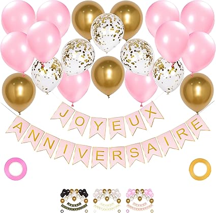 Decorations Cuisine Et Maison Decoration Anniversaire Ballon Cadeau Arche Deco Happy Birthday 21 Kit Lettre Banderole Joyeux Confettis Fille De Or Maman Noir Gold Baudruche Femme Pour Accessoires Homme Fete Dore Adulte
