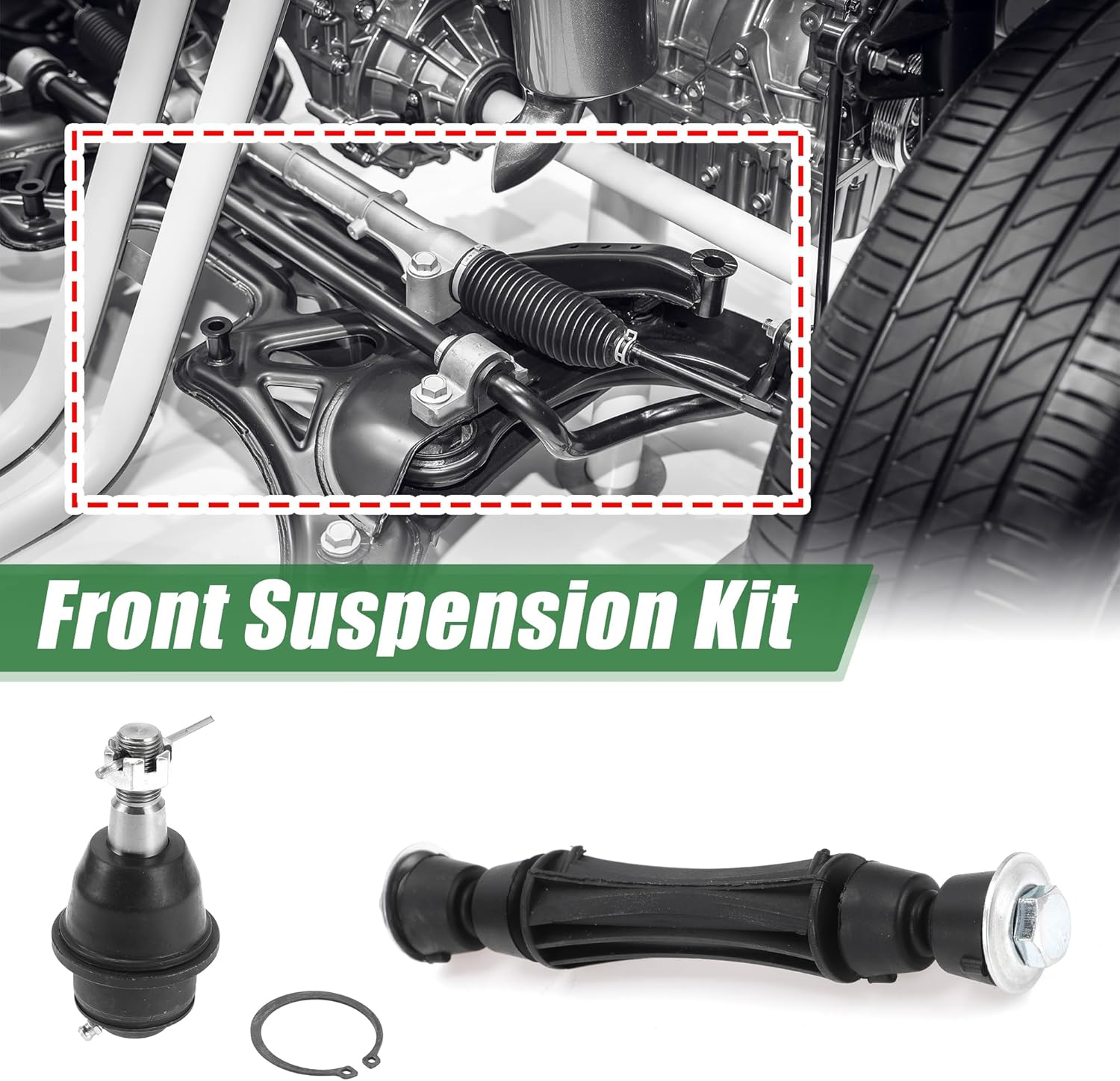 X AUTOHAUX 4pcs Front Suspension Kit Front Sway Bar Link Lower Ball Joint for Chevrolet Silverado 1500 Tahoe Avalanche Suburban 1500 No.K500007/K700432