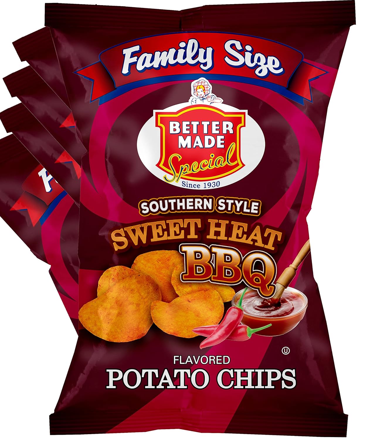Better Made BBQ Barbecue Potato Chips Sweet, Red Jordan Ubuy
