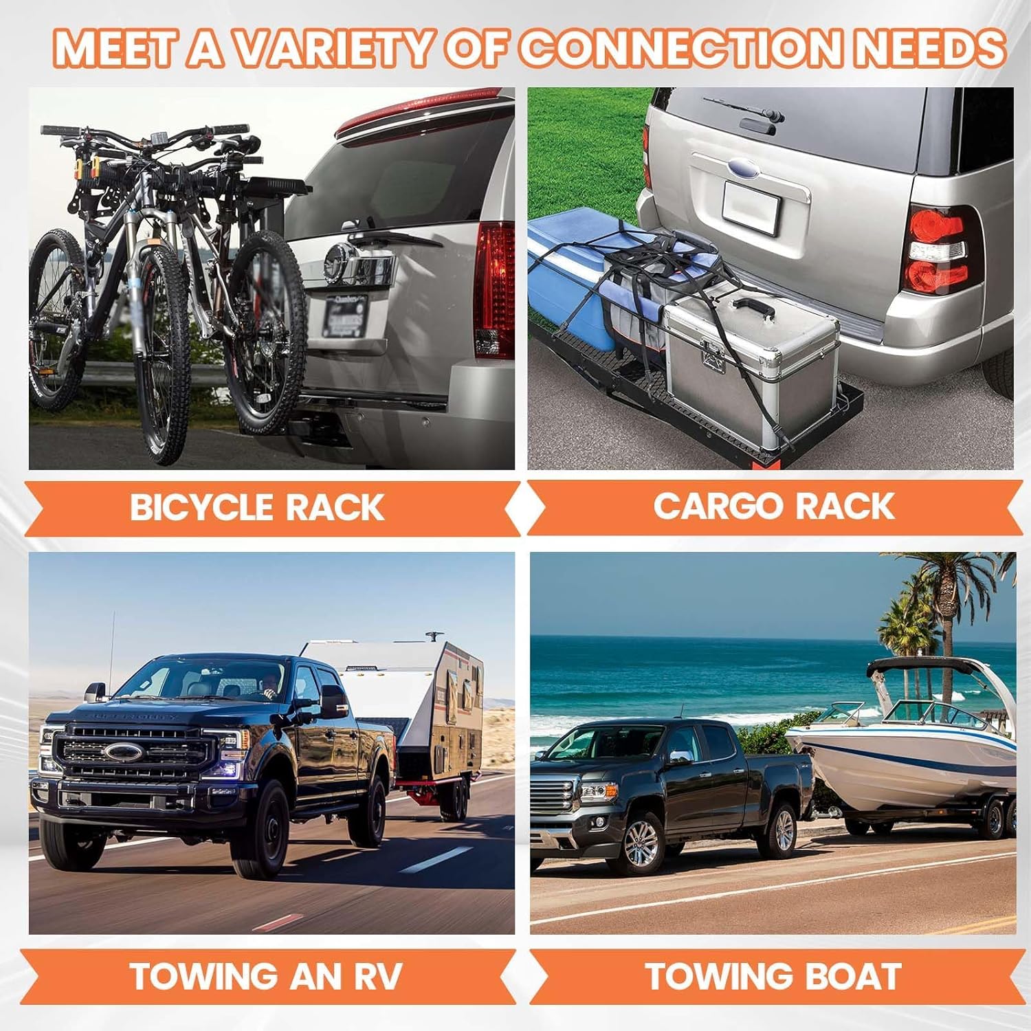 13434 Trailer Hitch Receiver, Class 3 Trailer Hitch, 2" Receiver, Compatible with Select Jeep Gladiator JT Pickup Truck(2020-2025), Trailer Kit can Accept a Ball Mount, Cargo Carrier, Bike Rack