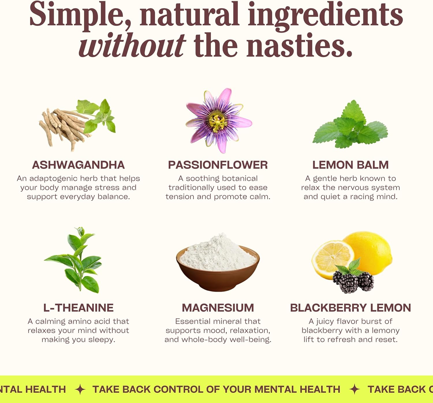 PROXY Just Chill Stress Relief Gummies | Daily Calm with Ashwagandha, Magnesium, L-Theanine, Lemon Balm & Passionflower | Natural Stress Support & Relaxation | Vegan BlackBerry Lemon, 30 Count - Image 3