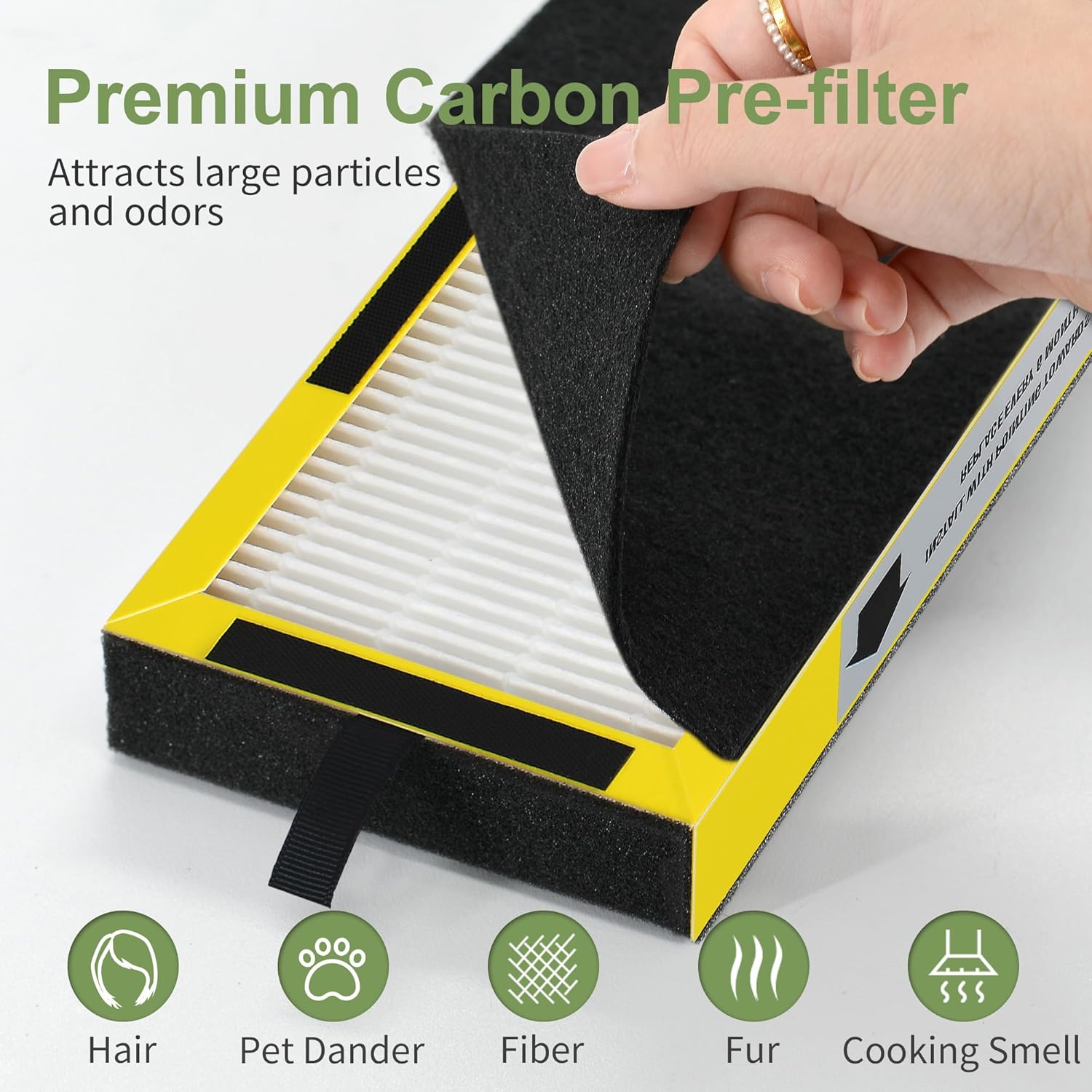 FLT4100 Filter Size E Compatible with Guardian Technologies Model AC4100 AC4100CA AC4150BL AC4150PCA AC4150P Purifier, Part # FLT4100 / FLT11CB4 / Filter E, 4 Mian Filters & 8 Carbon Filters