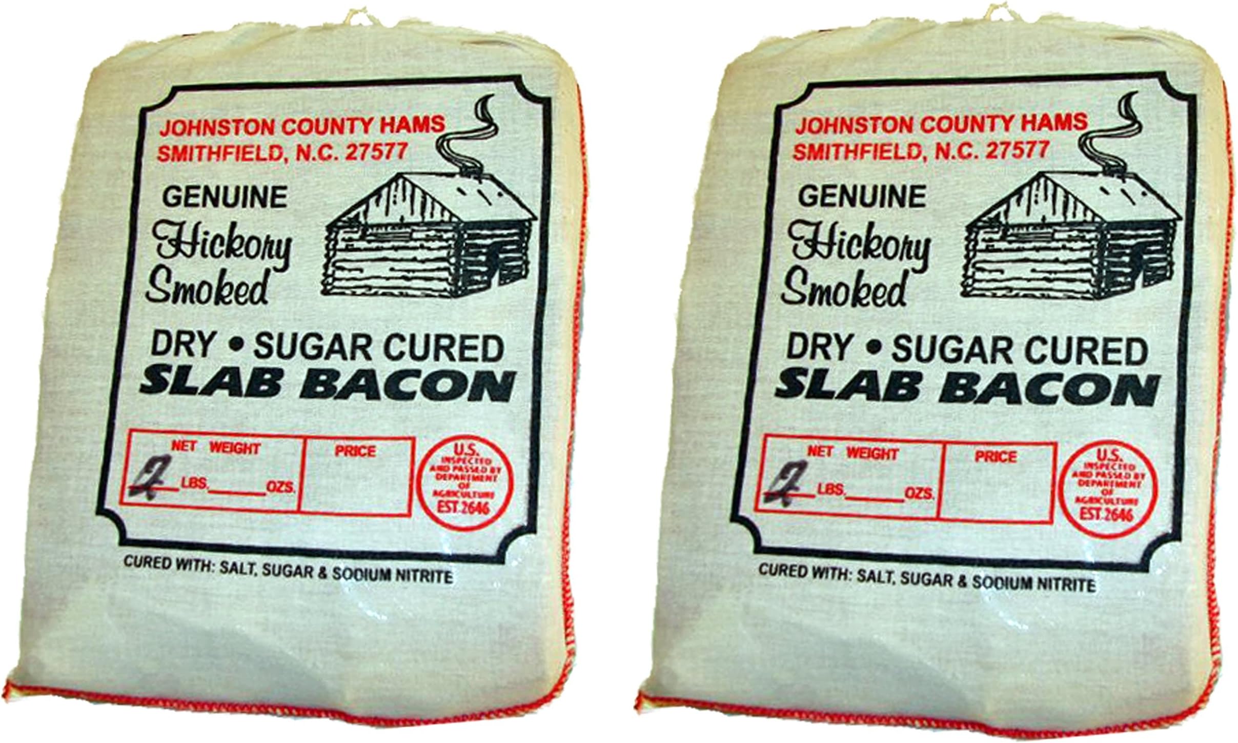 Johnston County Dry Cured Slab Bacon 2 - 2 Lb