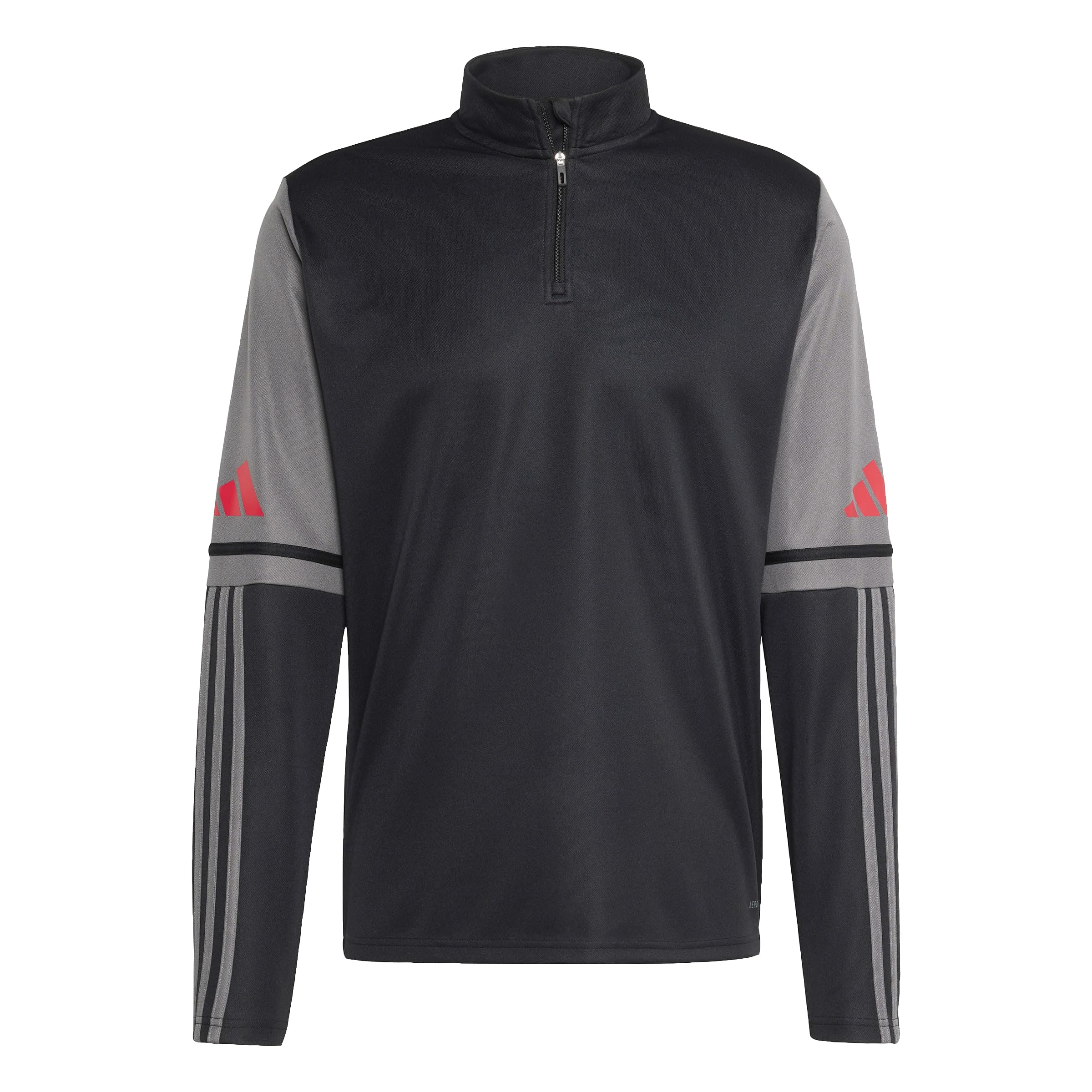 adidas Men's SQUADRA25 TRAINING TOP, black/team grey four/pure ruby, M