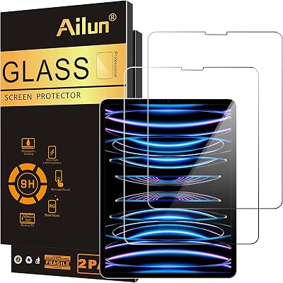 Ailun 2 Pack Screen Protector for iPad Pro 12.9 Inch Display - best iphone screen protector