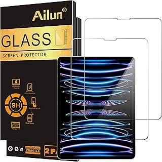 Ailun Screen Protector for iPad Air 4/5 Generation[10.9 Inch,2022 5th &2020 4th] iPad Pro 11 Inch Display[2022&2021&2020&2018 Release] Tempered Glass [Face ID & Apple Pencil & Case Compatible] [2 Pack]