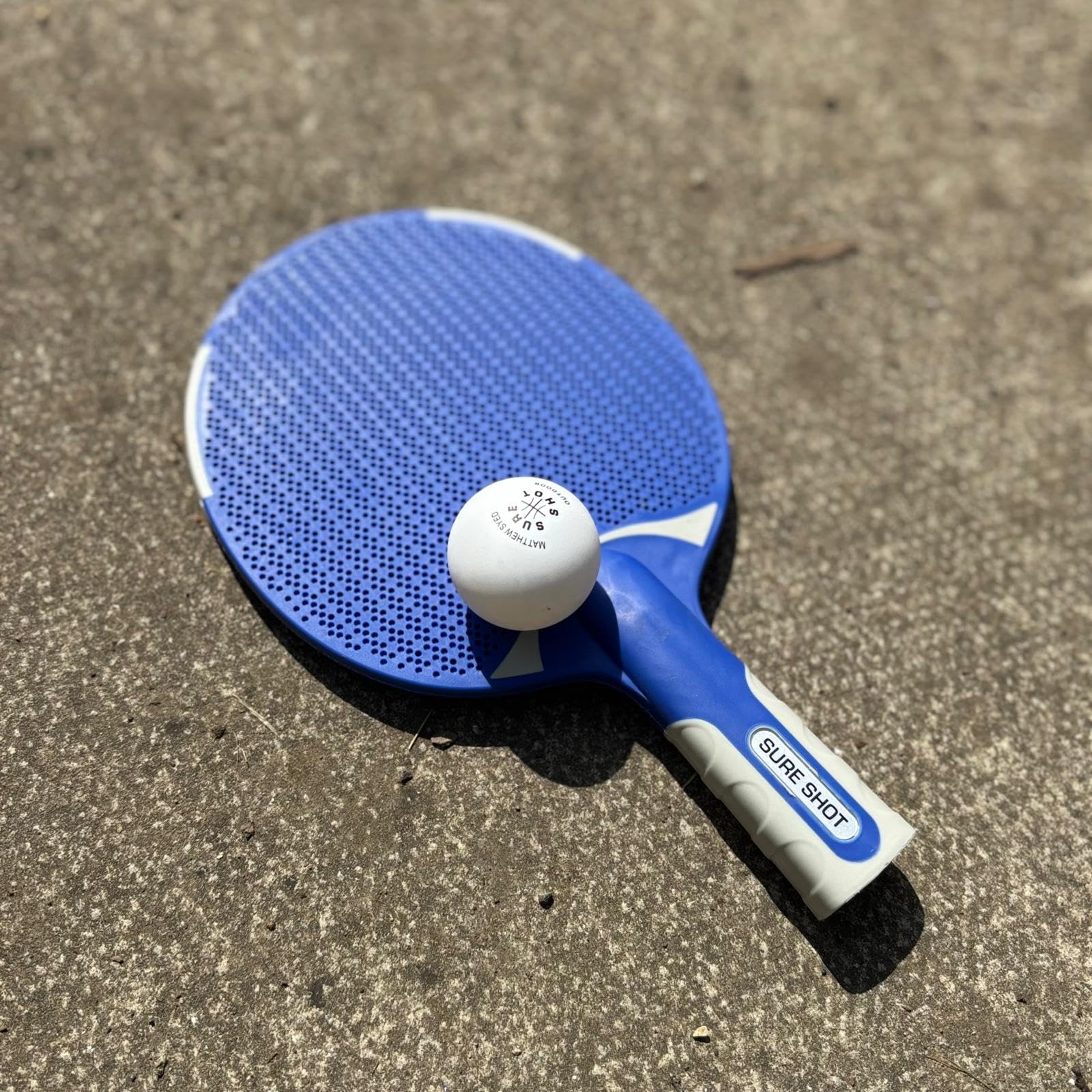 Sure Shot Bate de Tenis de Mesa para Exteriores Matthew Syed, Azul, Talla única